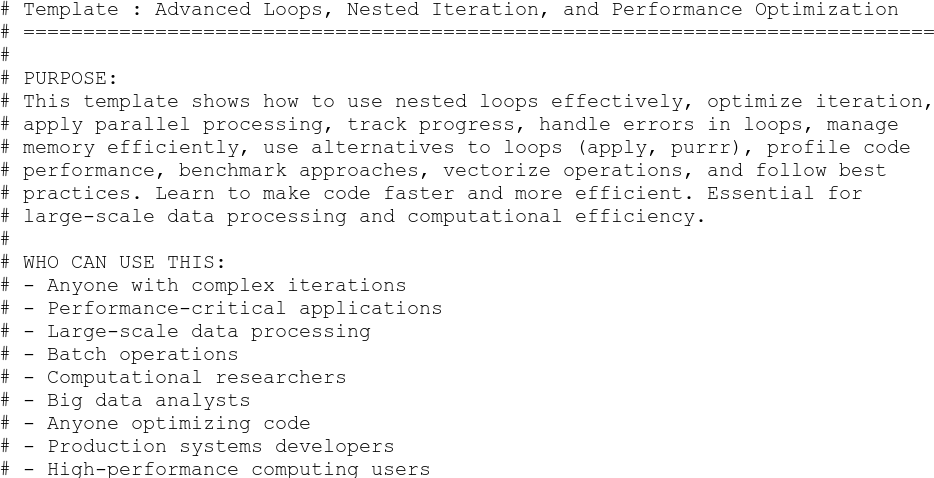 Advanced Loops, Nested Iteration, and Performance Optimization.R